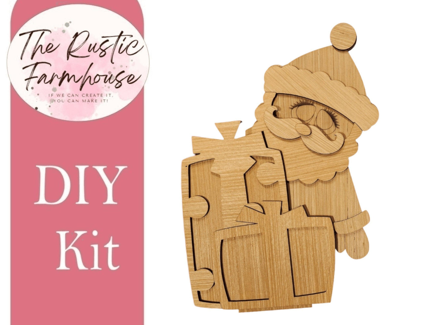 Santa Stop Here Insert for our Interchangeable Fence or Large Post - RusticFarmhouseDecor