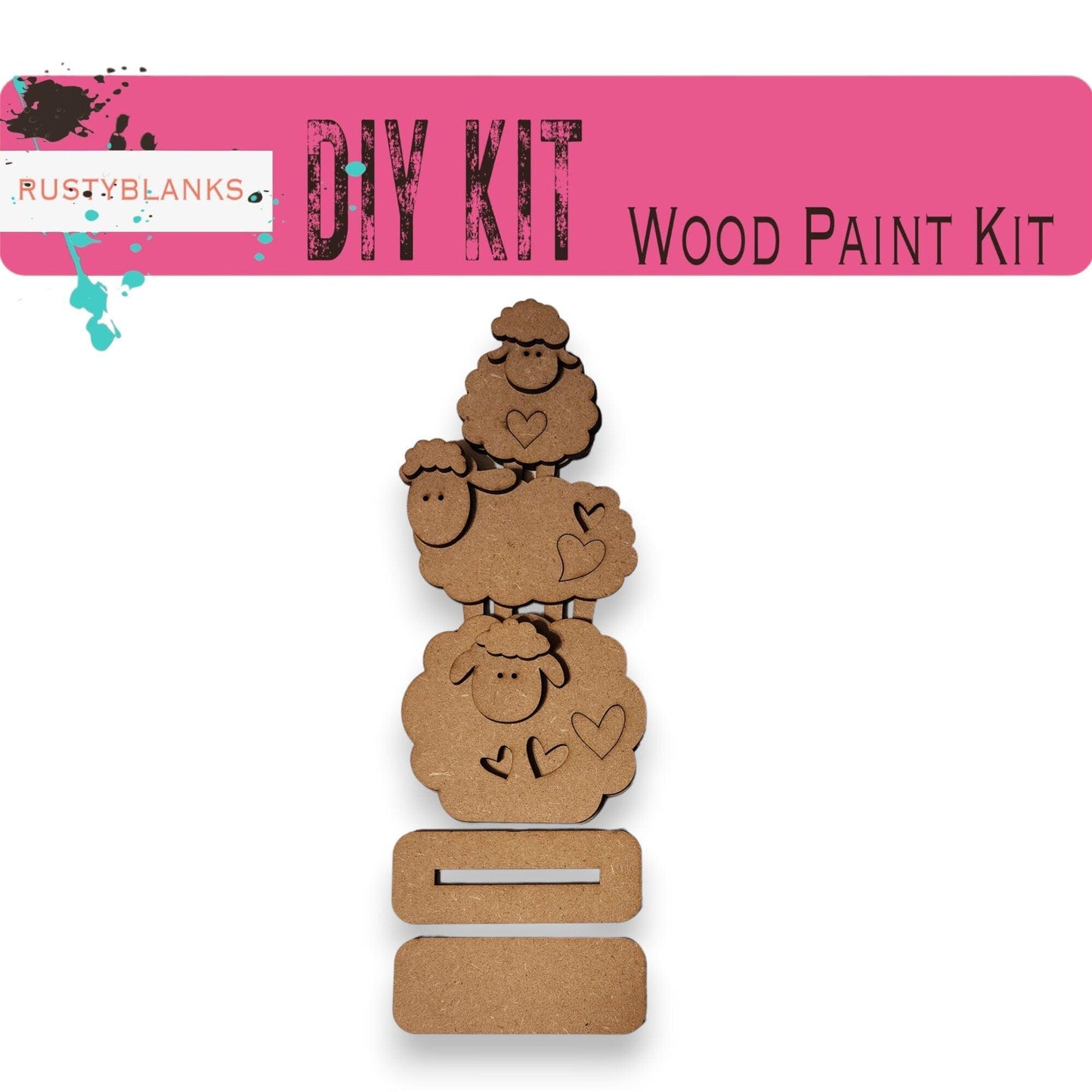 Sheep Stacker Shelf Decor, DIY Craft Kit - RusticFarmhouseDecor