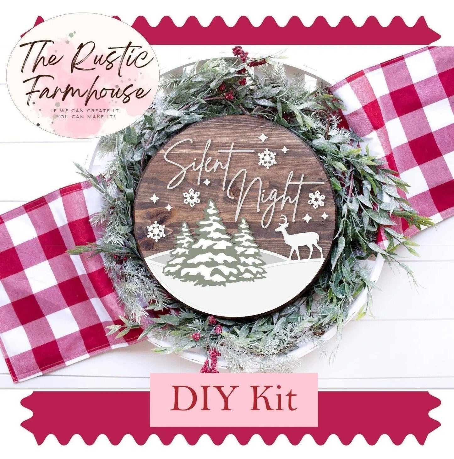Silent Night Door Hanger DIY - RusticFarmhouseDecor