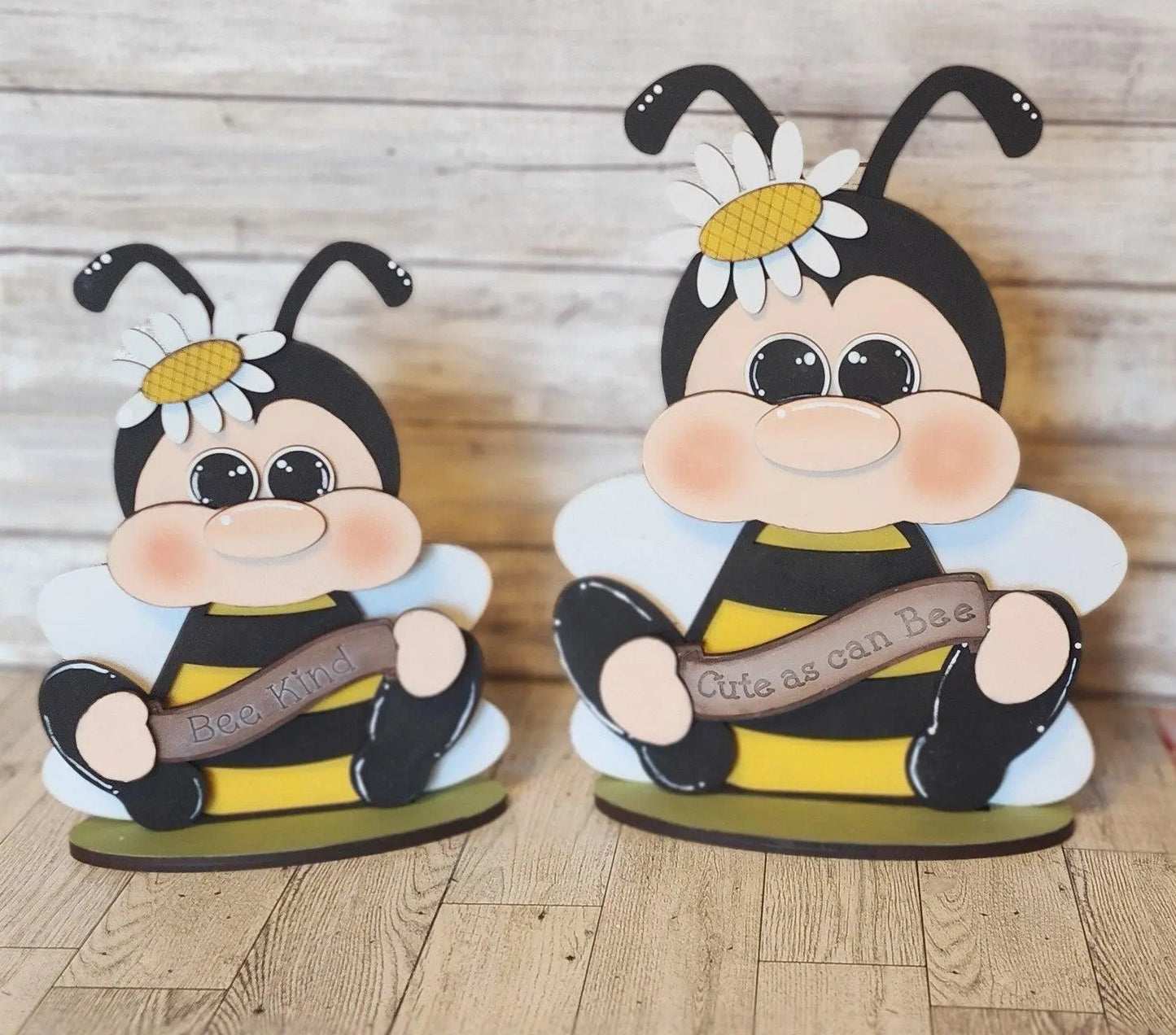 Sitting Bumble Bee Decor DIY Craft kit for paint parties Bee Kind Unfinished DIY Wood Kit, Blanks to Decorate Home Decor - RusticFarmhouseDecor