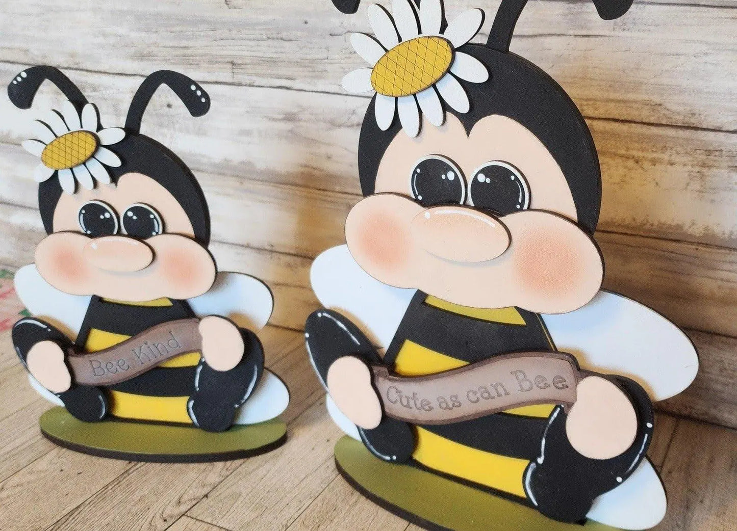 Sitting Bumble Bee Decor DIY Craft kit for paint parties Bee Kind Unfinished DIY Wood Kit, Blanks to Decorate Home Decor - RusticFarmhouseDecor