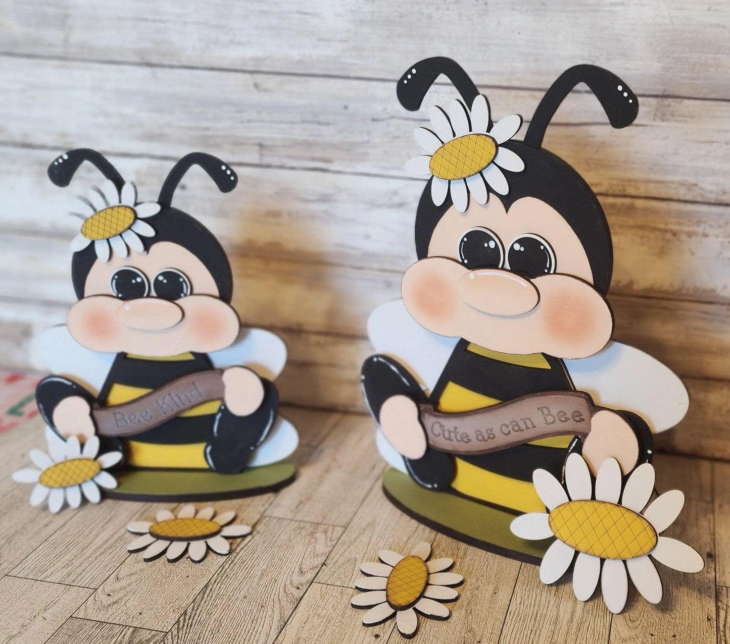 Sitting Bumble Bee Decor DIY Craft kit for paint parties Bee Kind Unfinished DIY Wood Kit, Blanks to Decorate Home Decor - RusticFarmhouseDecor