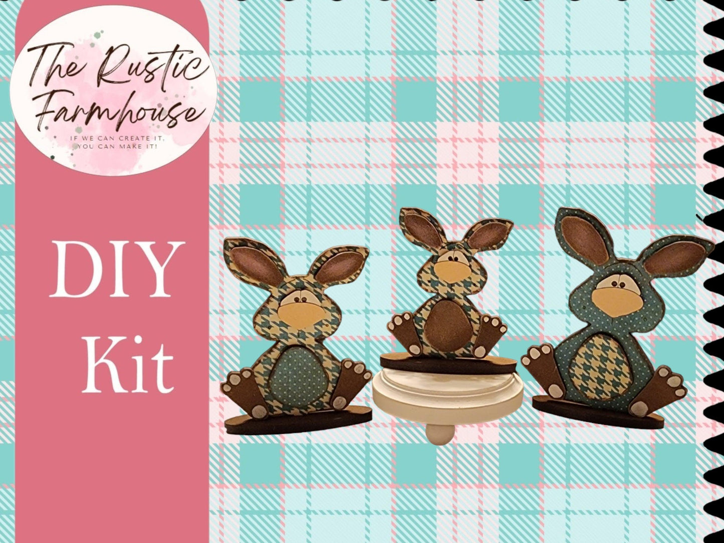 Sitting Easter Bunny, DIY Wood Easter Bunnies, Farmhouse Easter Bunny, Easter Decor, Easter Bunnies, Farmhouse Easter Bunnies - RusticFarmhouseDecor