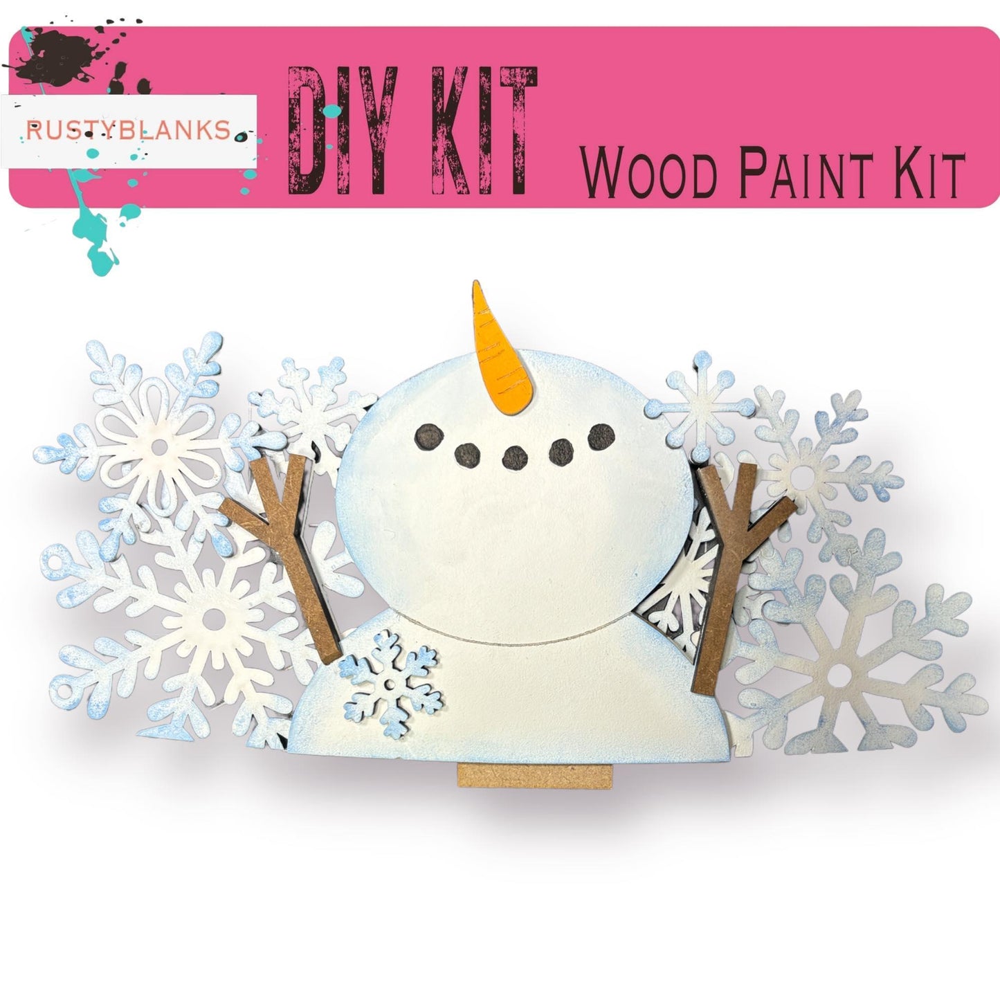 Snowman Winter Insert for the Interchangeable Flower Basket - RusticFarmhouseDecor