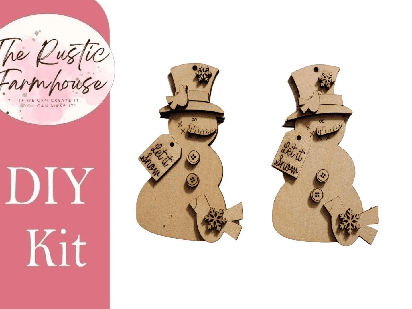 Snowmen Hanging Ornaments Set of 4 - RusticFarmhouseDecor