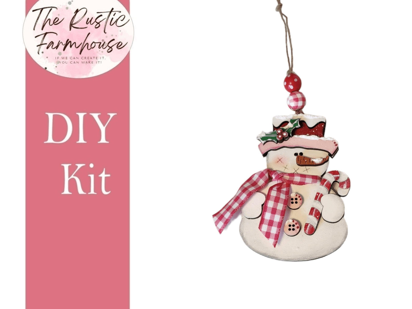 Snowmen Ornaments Holiday Tree Decor DIY Kit - RusticFarmhouseDecor
