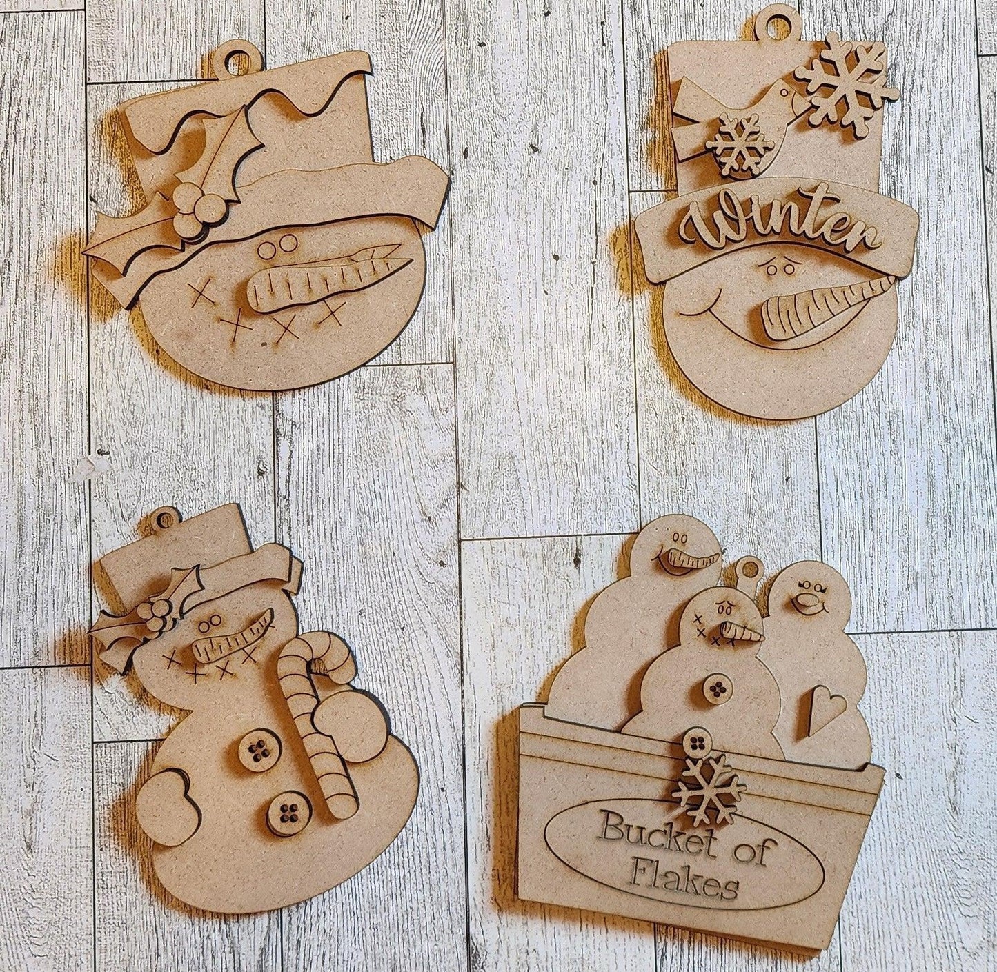 Snowmen Ornaments Holiday Tree Decor DIY Kit - RusticFarmhouseDecor