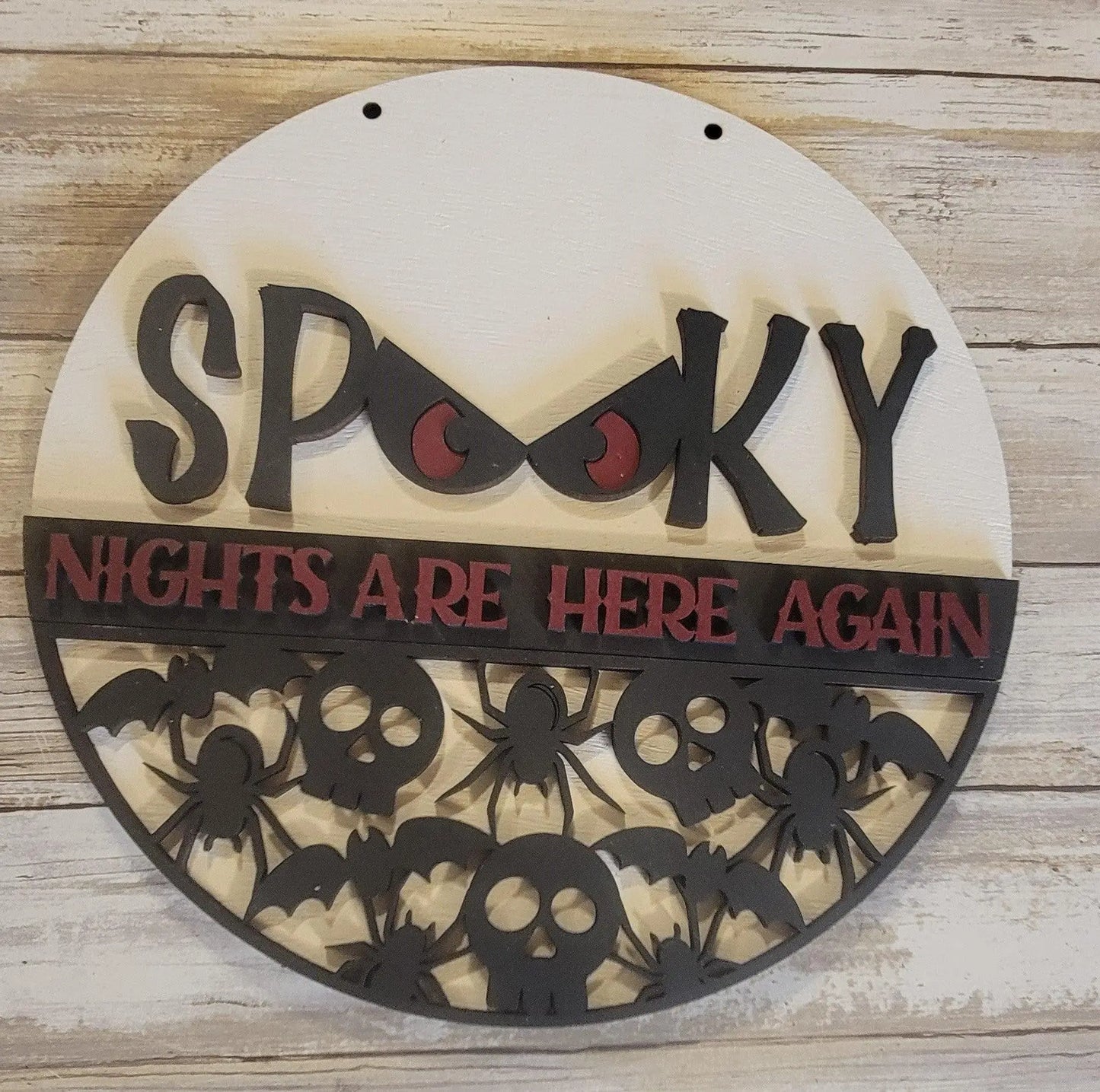 Spooky Nights are Here Again Halloween Decor Door Hanger - RusticFarmhouseDecor