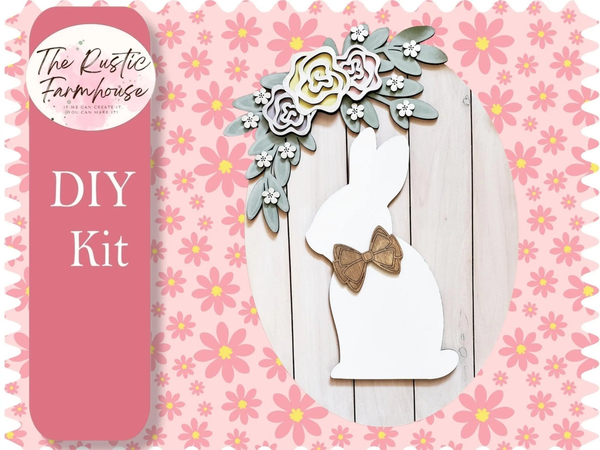 Spring Easter Shiplap Rabbit Signs DIY, DIY Wood Blanks - RusticFarmhouseDecor
