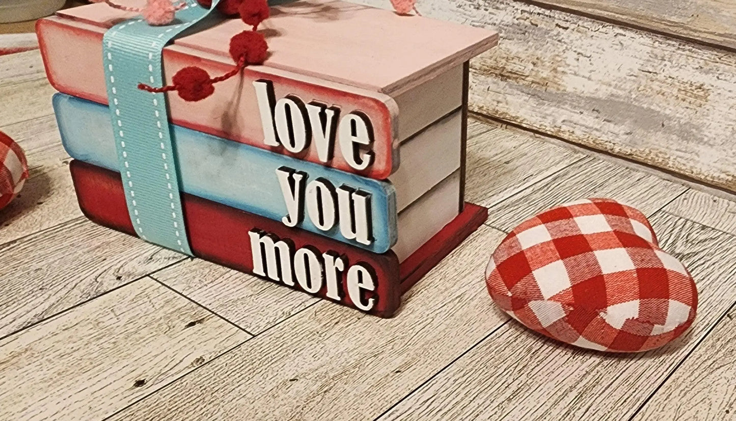 Stacked Books SVG, Interchangeable Faux Books laser cut file, Wood laser cut glowforge stacked books - RusticFarmhouseDecor