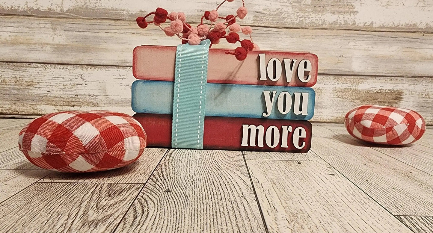 Stacked Books SVG, Interchangeable Faux Books laser cut file, Wood laser cut glowforge stacked books - RusticFarmhouseDecor