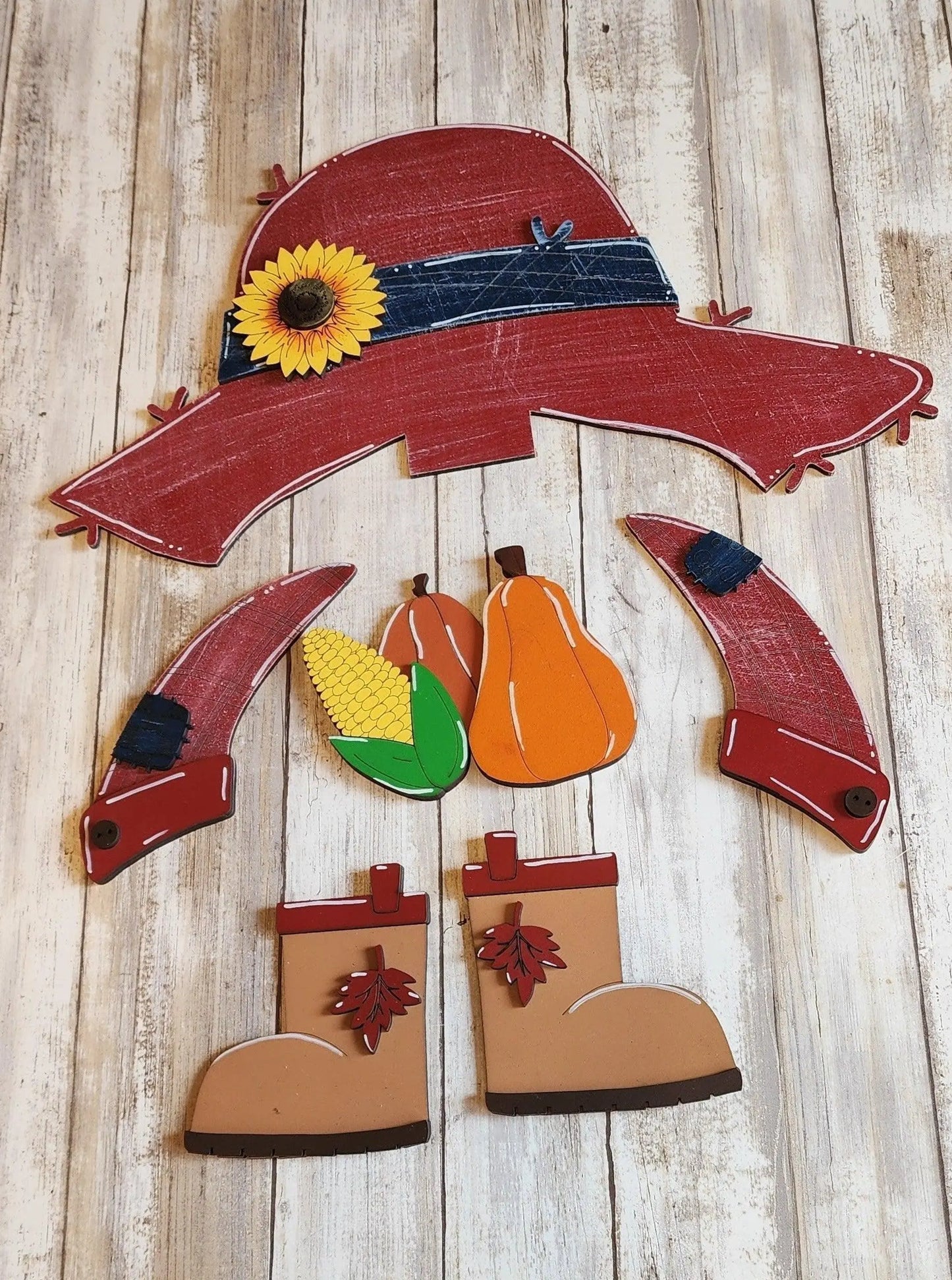 Standing Gnome Fall Scarecrow Add-Ons - RusticFarmhouseDecor