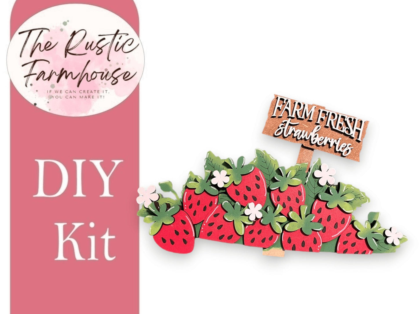 Strawberries Insert for the Interchangeable Flower Basket - RusticFarmhouseDecor