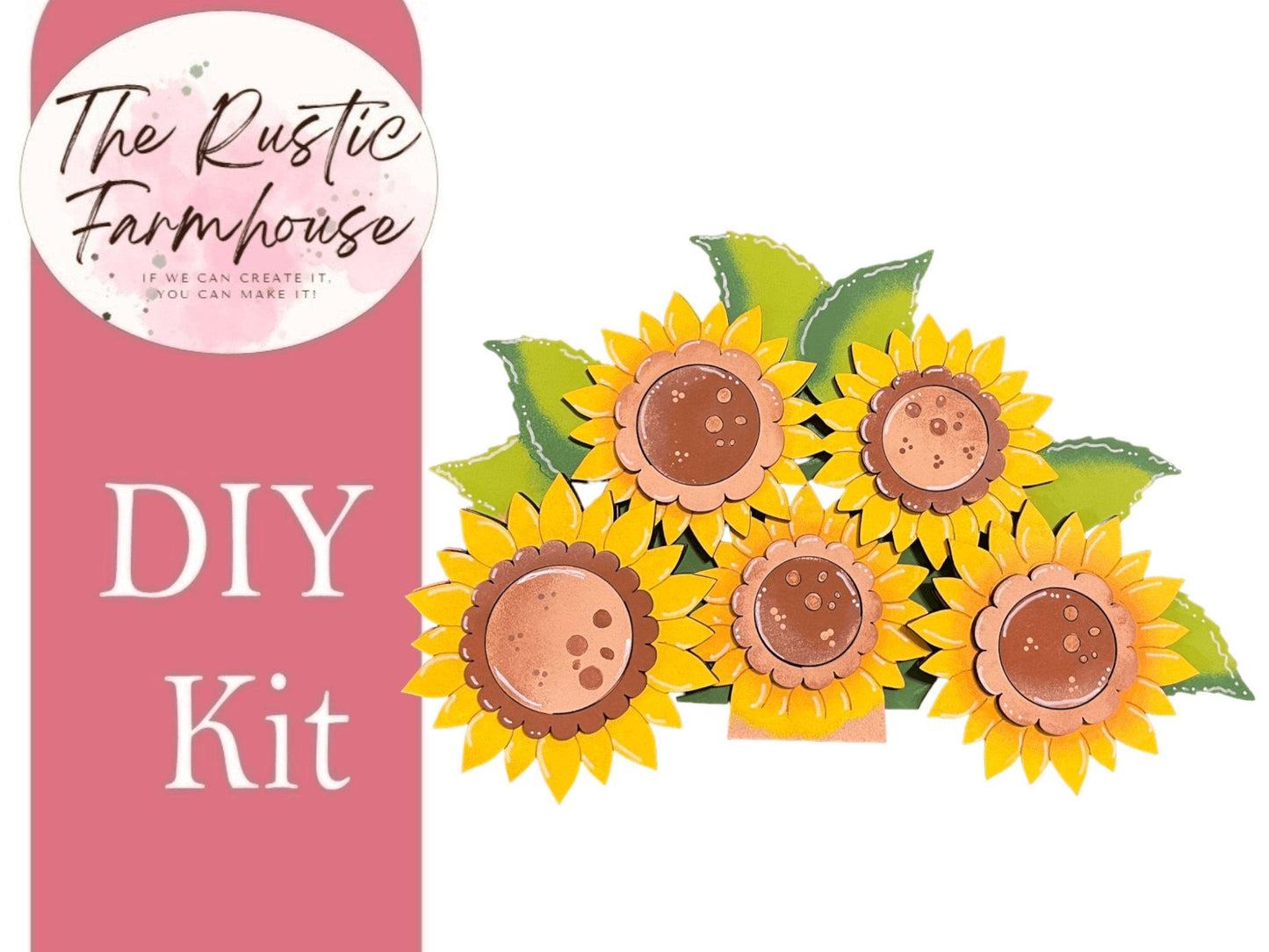 Sunflower Insert for the Interchangeable Flower Basket - RusticFarmhouseDecor