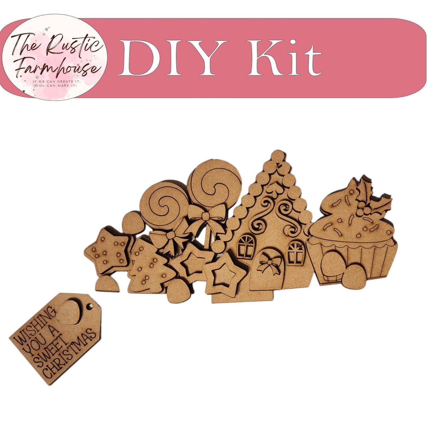 Sweet Christmas Insert for the Interchangeable Flower Basket - RusticFarmhouseDecor