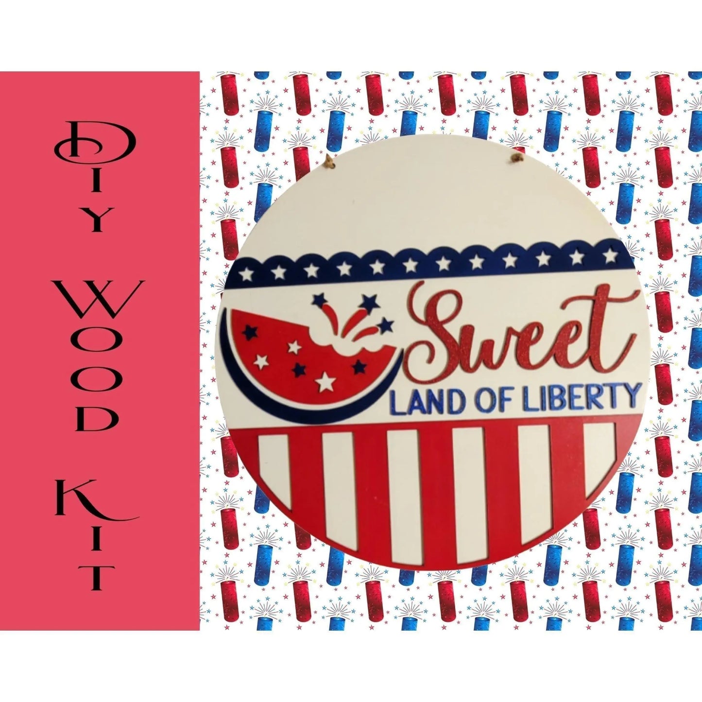 Sweet Land of Liberty Door Hanger - RusticFarmhouseDecor