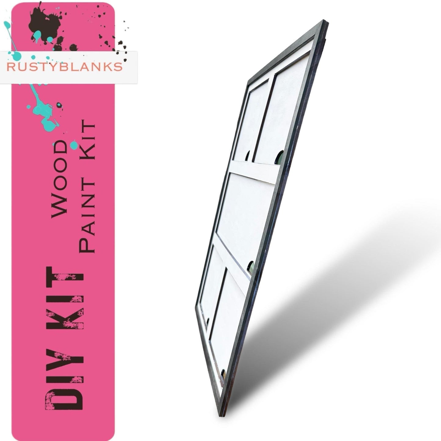 Tall Rectangle Interchangeable Leaning Sign Tile Frame Holder - RusticFarmhouseDecor