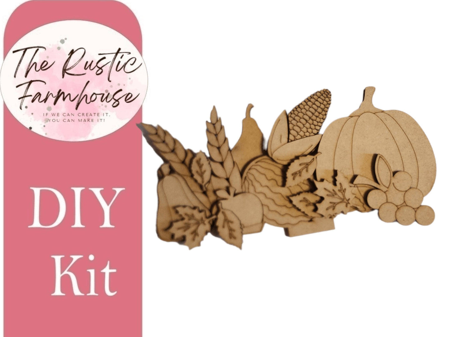 Thanksgiving Cornucopia Insert for the Interchangeable Flower Basket - RusticFarmhouseDecor