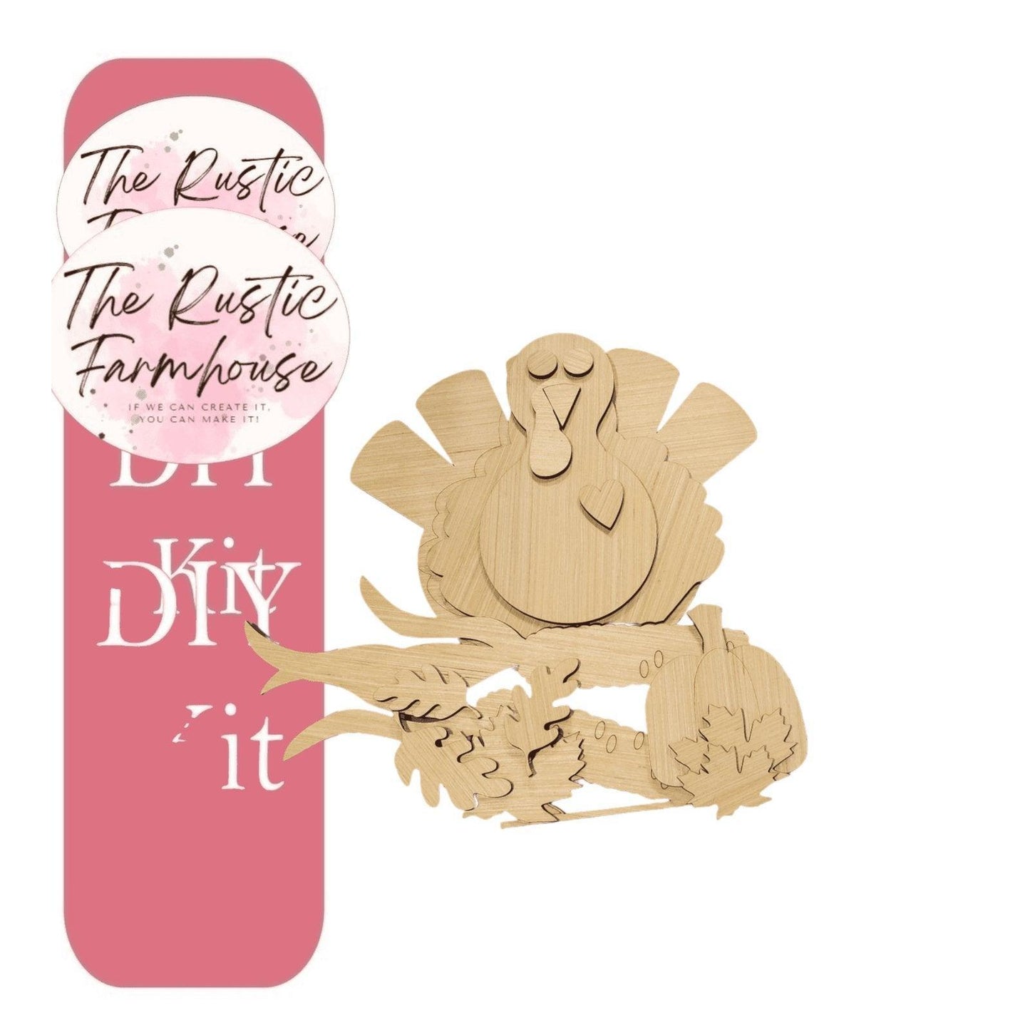 Thanksgiving Turkey Insert for our Interchangeable Porch Welcome Fence DIY Craft Kit - RusticFarmhouseDecor