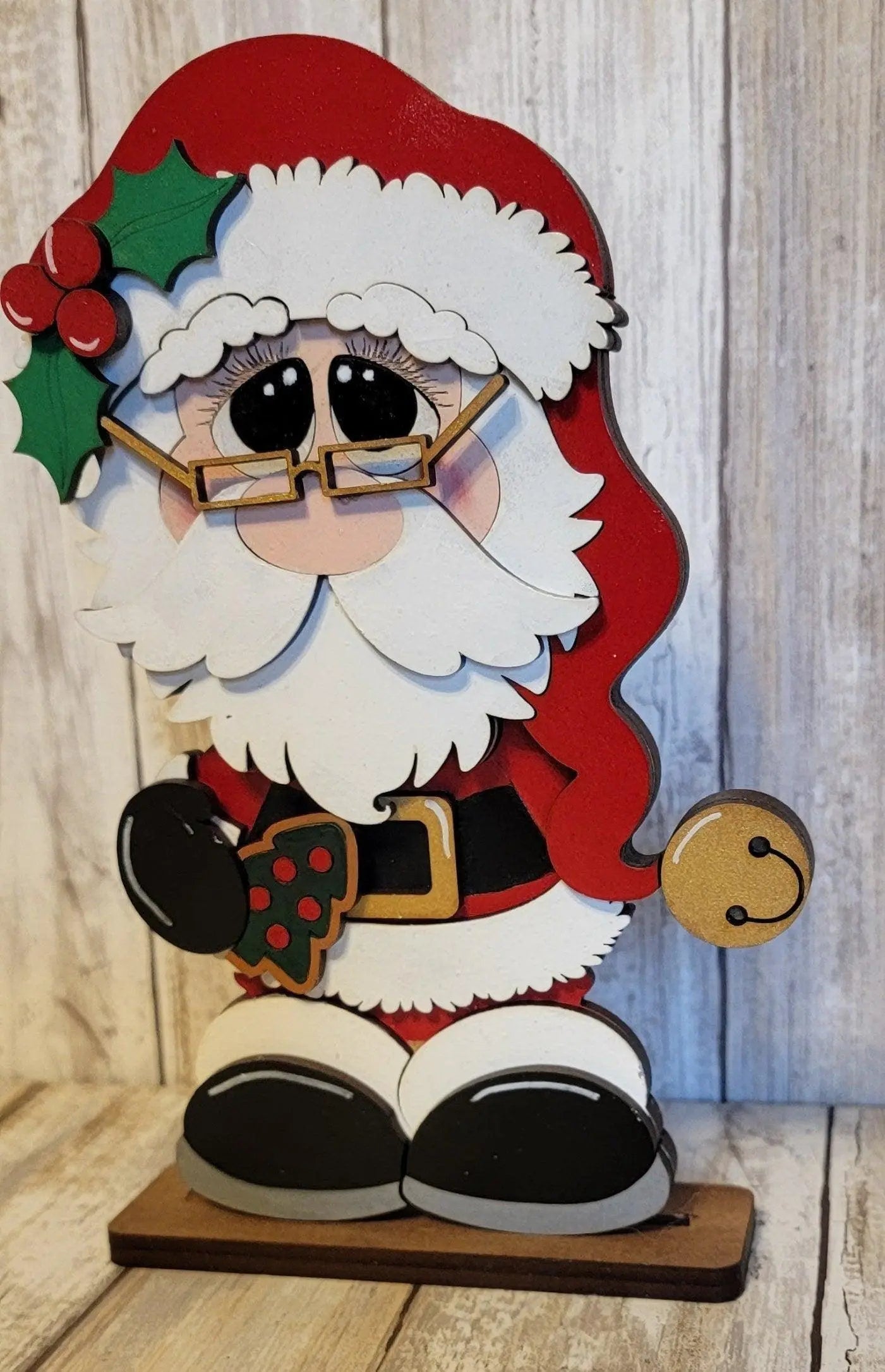 Tiered Tray Standing Christmas Santa SVG Laser File Glowforge - RusticFarmhouseDecor