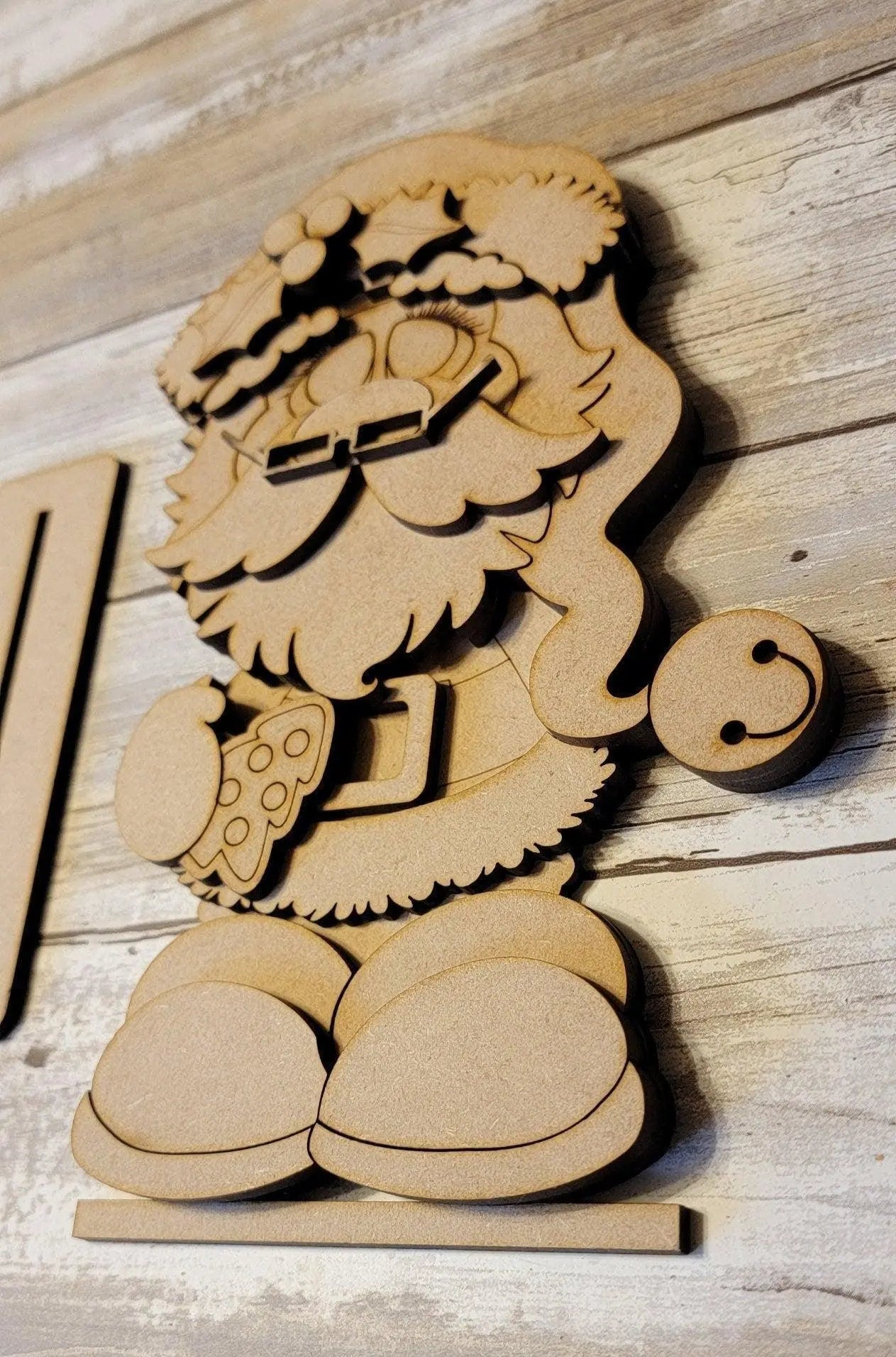 Tiered Tray Standing Christmas Santa SVG Laser File Glowforge - RusticFarmhouseDecor