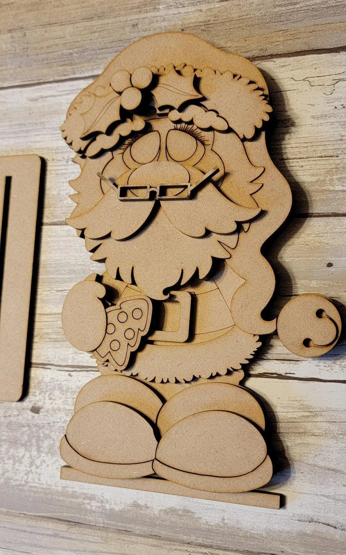 Tiered Tray Standing Christmas Santa SVG Laser File Glowforge - RusticFarmhouseDecor