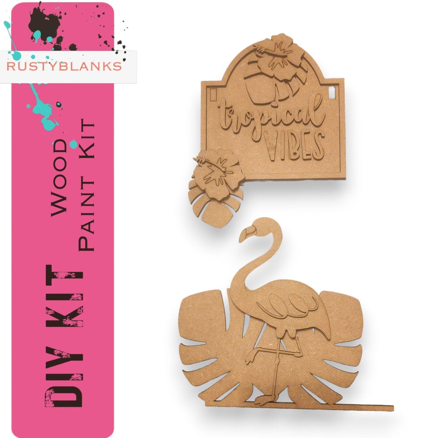 Tropical Vibes Add On Inserts for our Mini Interchangeable Post - RusticFarmhouseDecor
