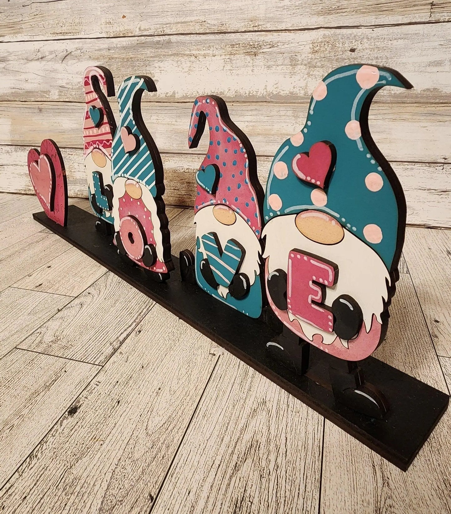 Valentine Gnomes, Standing Gnomes, Love Gnome, Shelf Sitter Gnomes, Tiered Tray Decor - RusticFarmhouseDecor