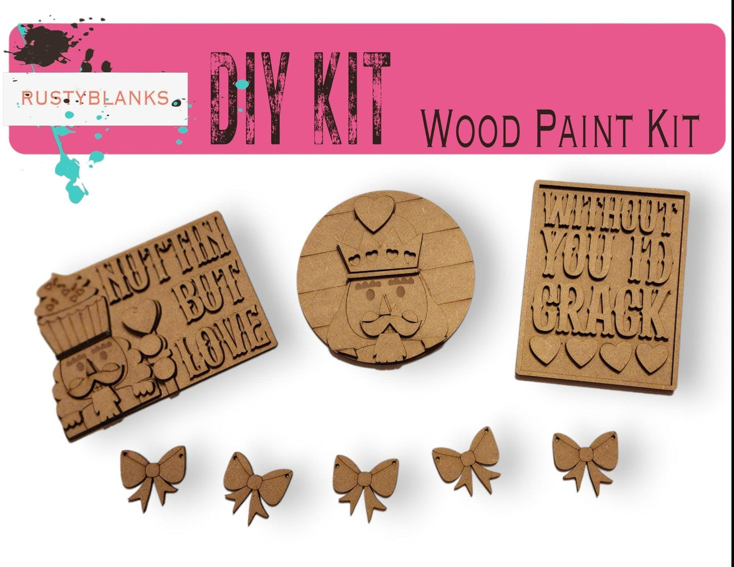 Valentine Nutcracker Tiered Tray Set , DIY Tiered Tray, Shelf Sitter - RusticFarmhouseDecor