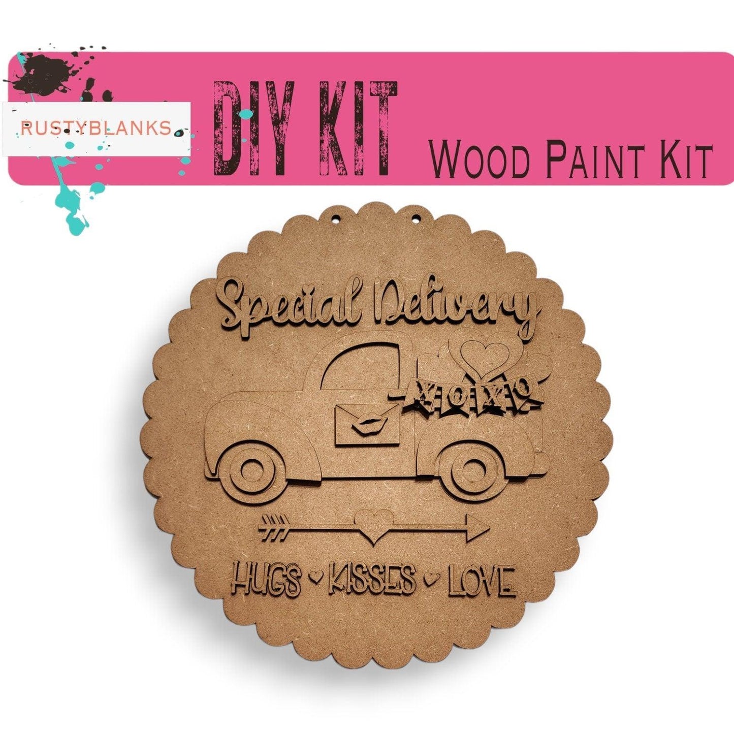 Valentine's Door Hanger, Special Delivery Door Hanger, DIY Valentines Kit - RusticFarmhouseDecor