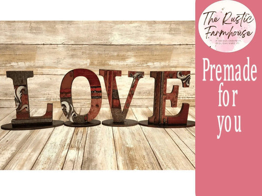 Valentine's LOVE Vintage Standing Letters - RusticFarmhouseDecor