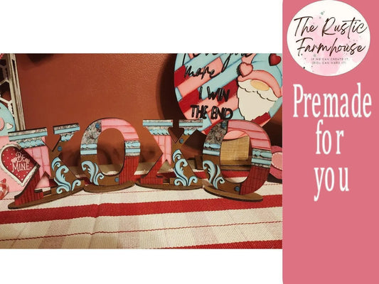 Valentine's XOXO Vintage Standing Letters - RusticFarmhouseDecor