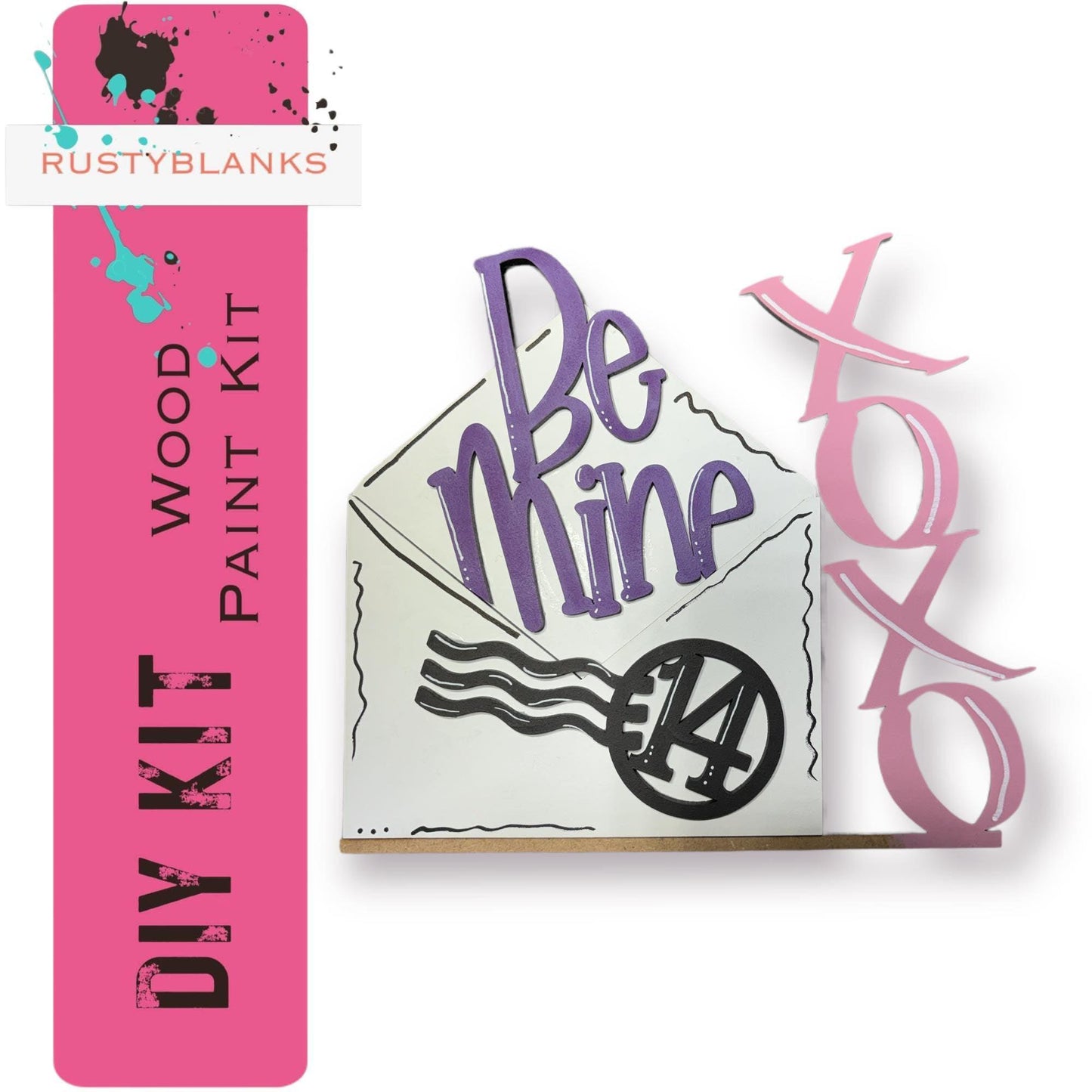 Valentines February 14th Signs and insert for our Mini Interchangeable Posts - RusticFarmhouseDecor