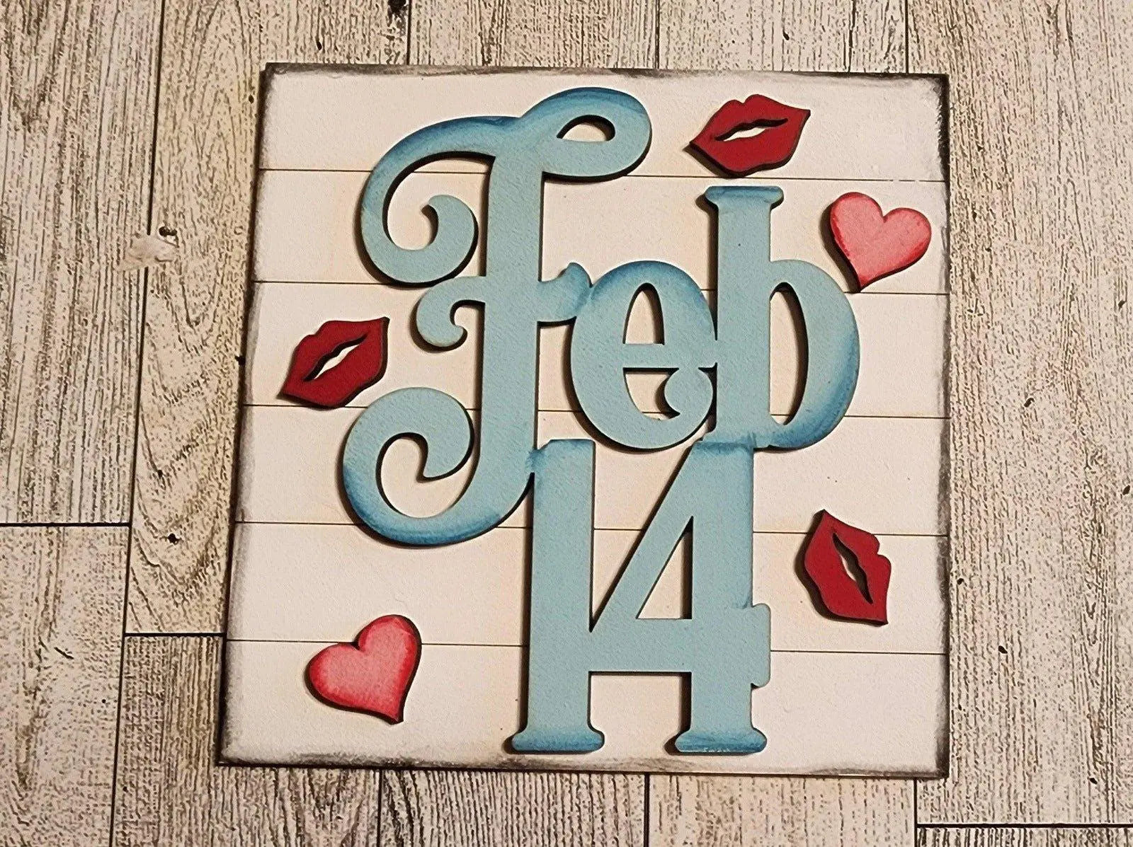 Valetine's Interchangeable Tiles for leaning ladders or Shelf Sitters - RusticFarmhouseDecor