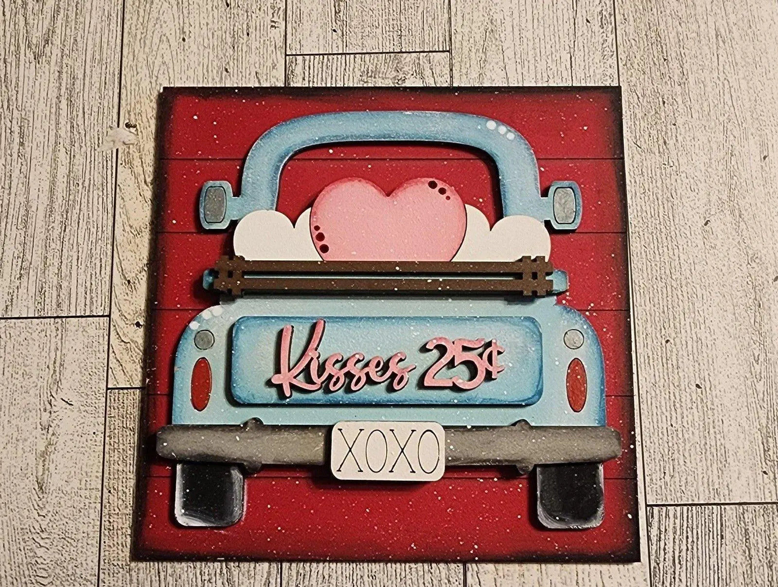 Valetine's Interchangeable Tiles for leaning ladders or Shelf Sitters - RusticFarmhouseDecor