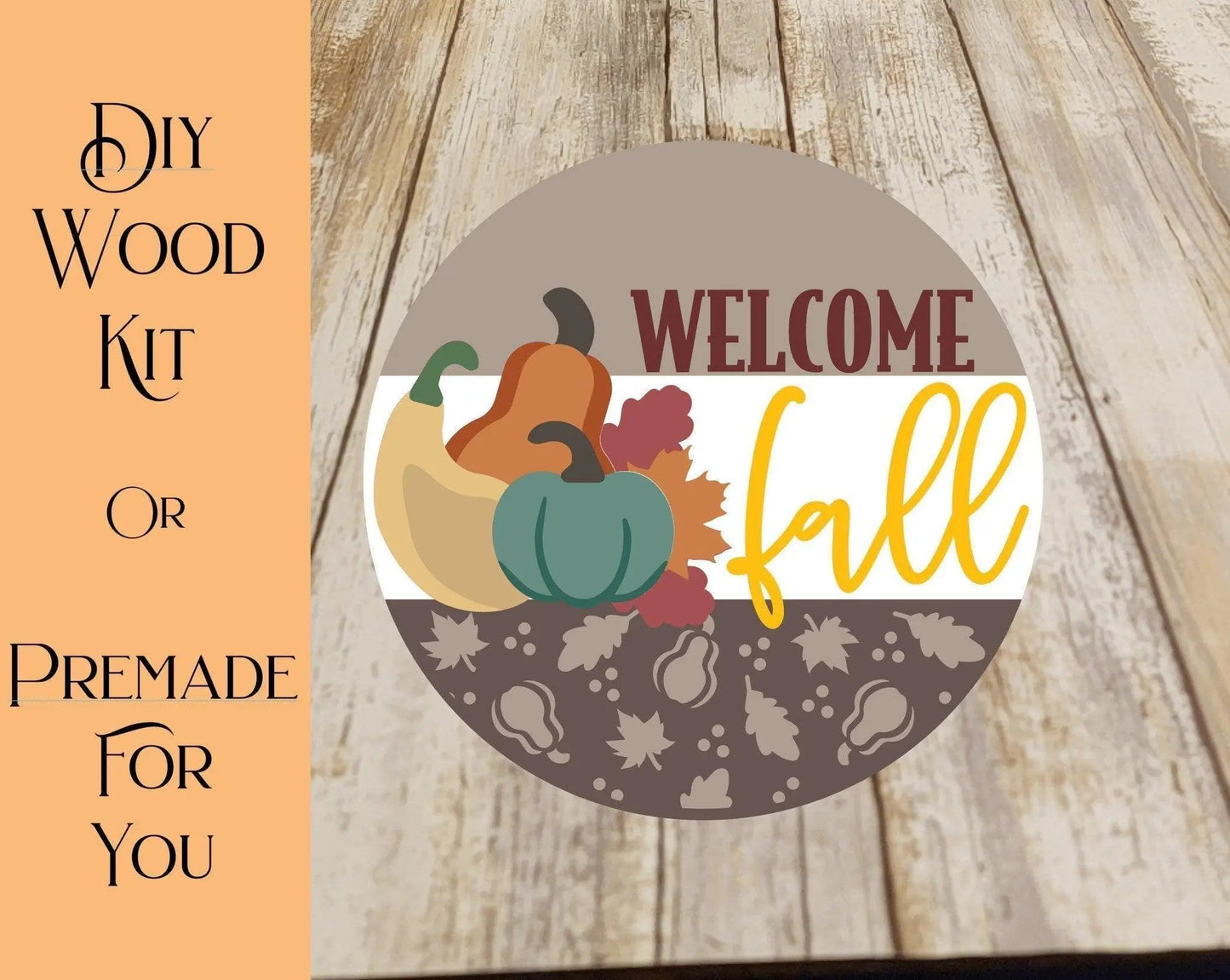 Welcome Fall Door Hanger - RusticFarmhouseDecor