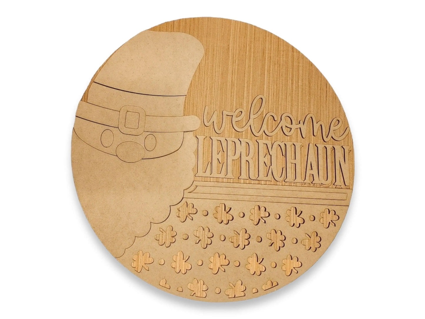 Welcome Leprechauns Door Hanger, St. Patrick's Day Door Hanger, Gnome Leprechaun Door Hanger, Irish Leprechaun Door Hanger DIY - RusticFarmhouseDecor