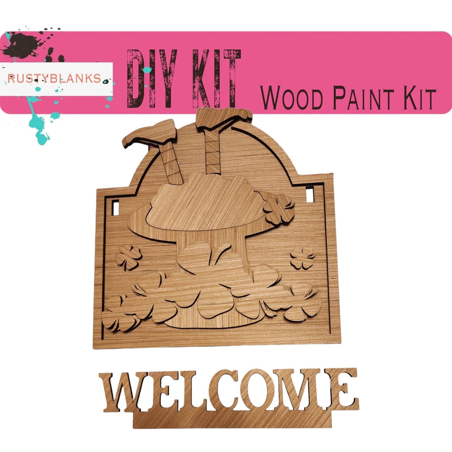 Welcome St. Patrick's Day Add Ons for our Large Interchangeable Fence or Post - RusticFarmhouseDecor