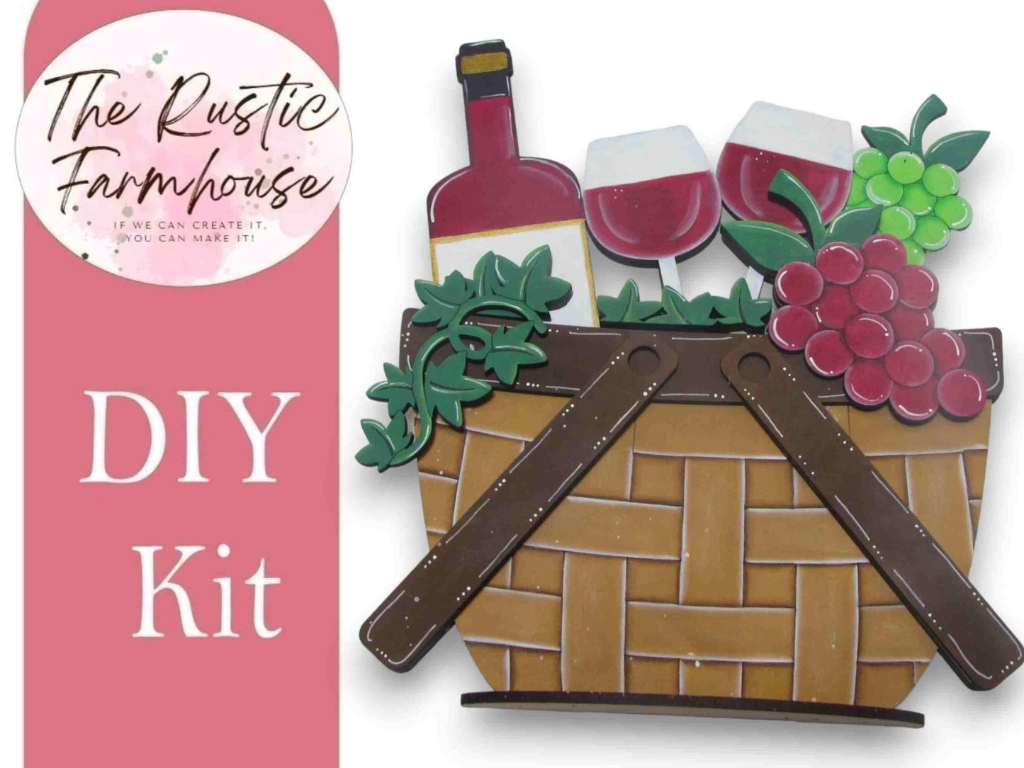Wine Insert for the Interchangeable Flower Basket - RusticFarmhouseDecor