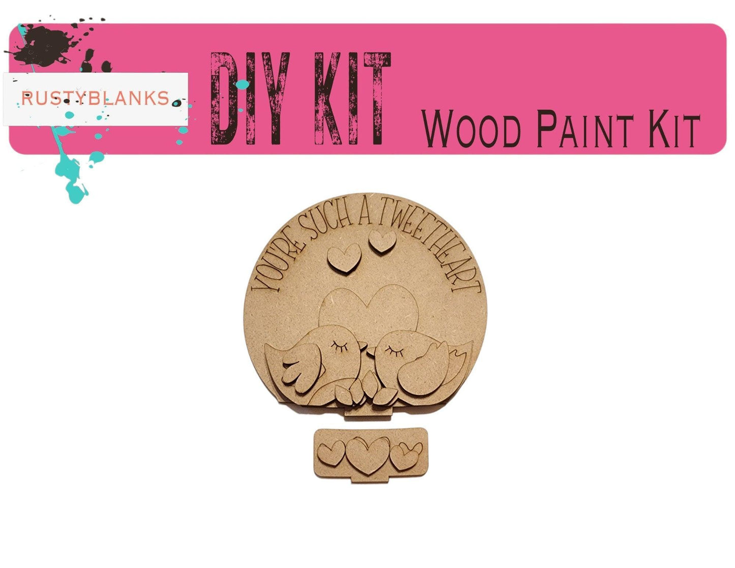 You're Such a Tweetheart Valentines Insert for Snow Globe DIY Interchangeable Decor, Wood Paint Kit, Interchangealbe Snow Globe - RusticFarmhouseDecor