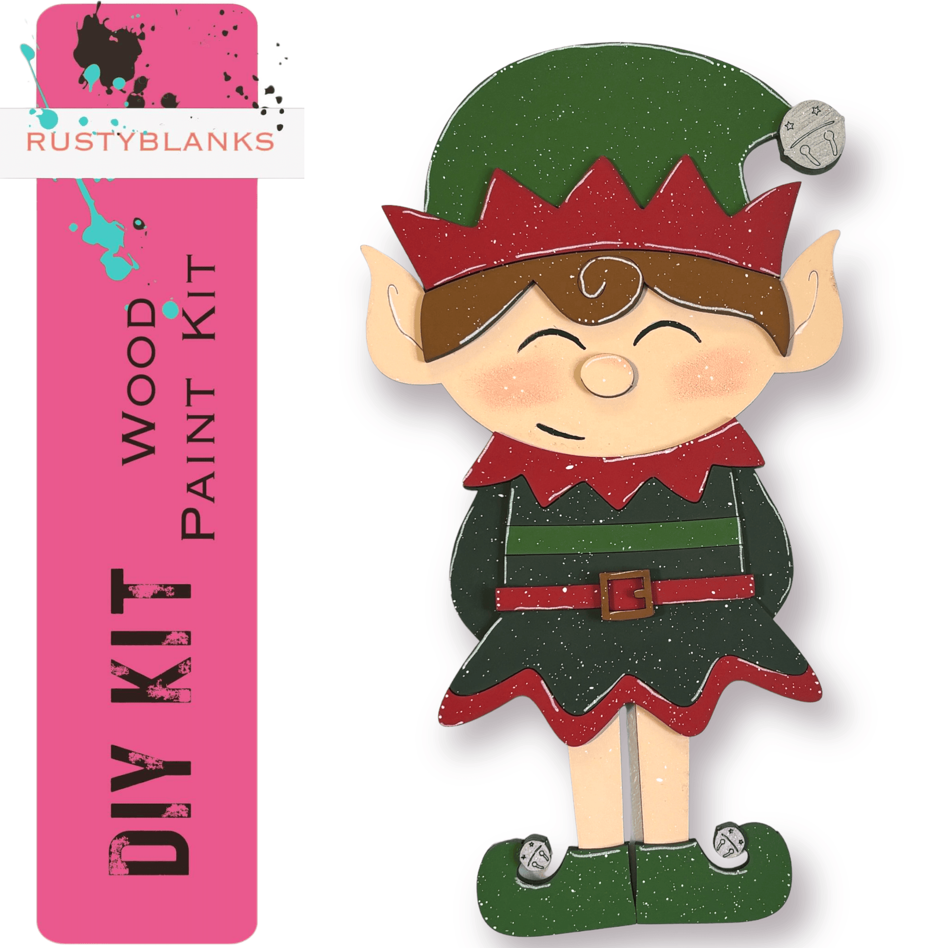 a paper cut out of a christmas elf