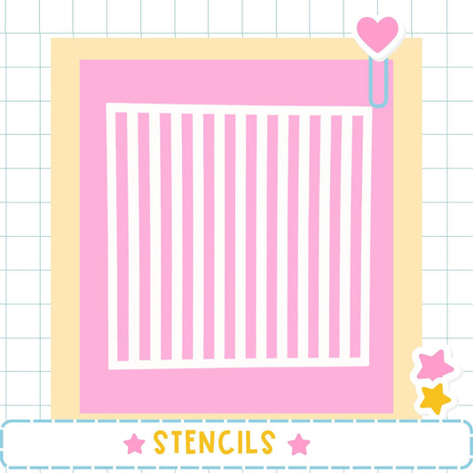 The image is a pink and yellow square with a heart-shaped object on the right side.