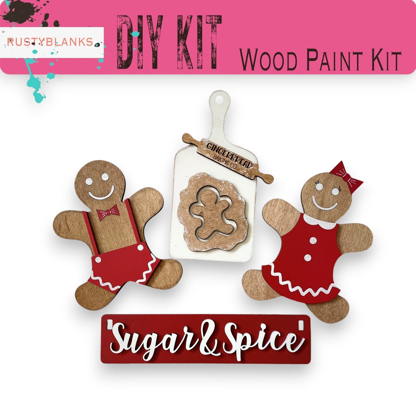 a cutout of sugar and spice gingerbread cookies