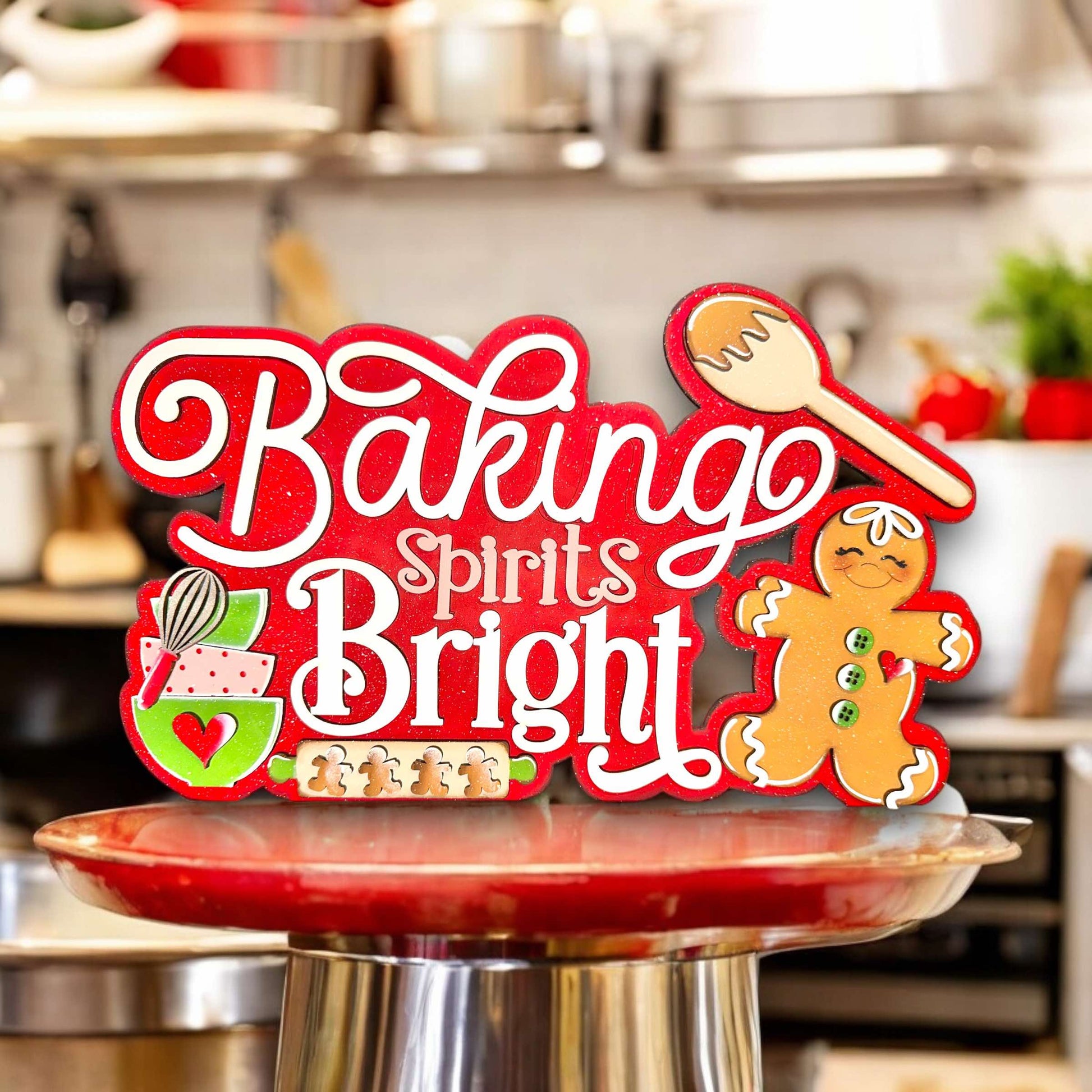 a sign that says baking spirit is bright