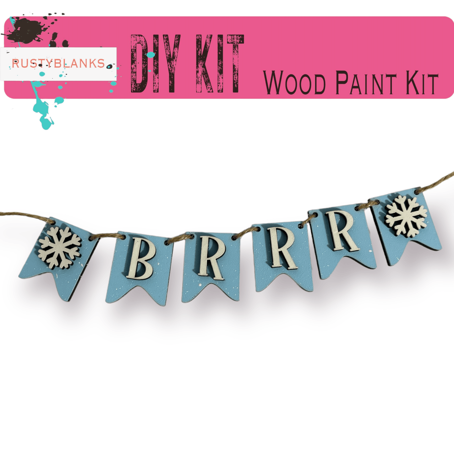 a banner that says diy kit wood paint kit