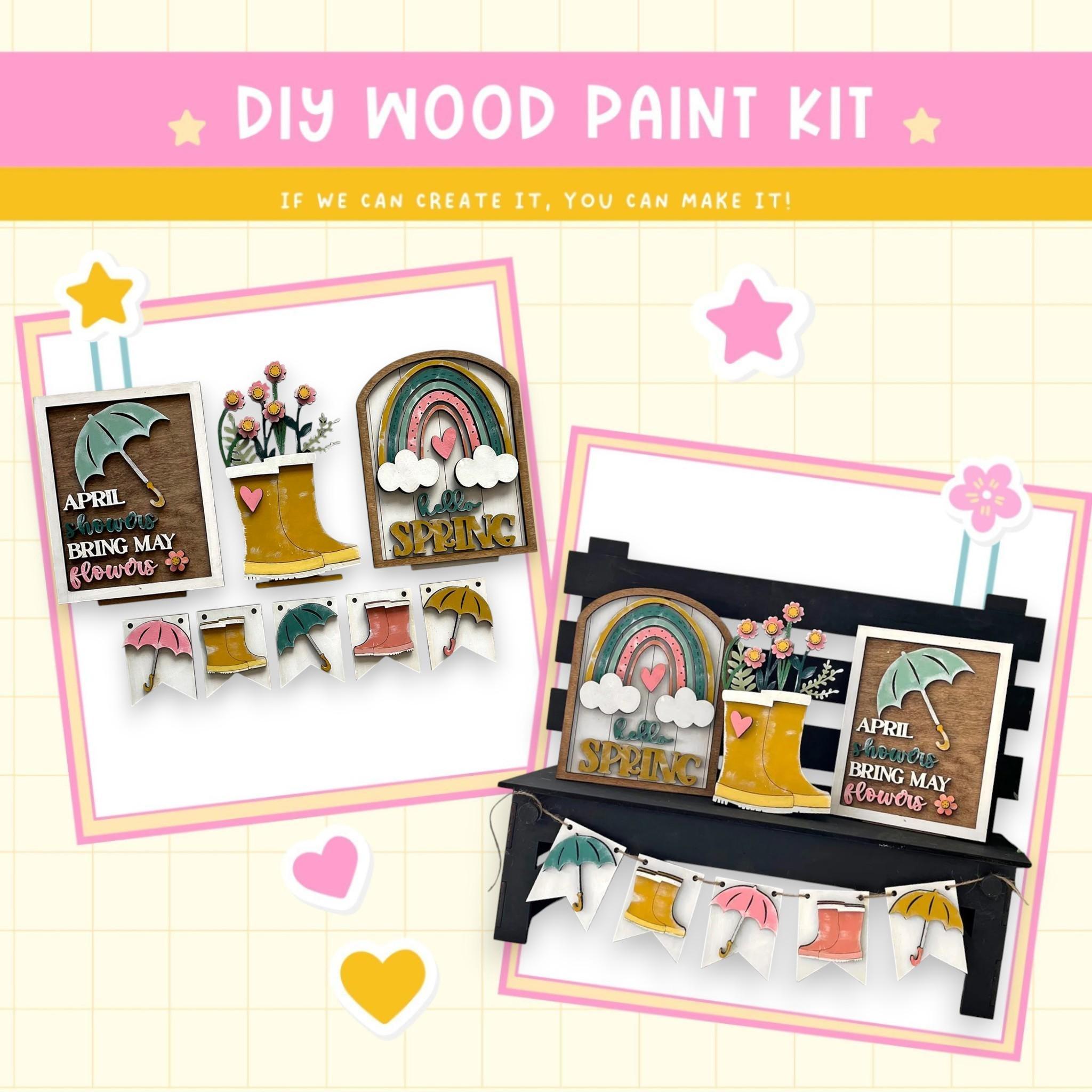 Interchangeable Inserts for Bench Style Display, April Showers Bench ...