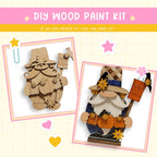 a couple of pictures of a wooden craft kit
