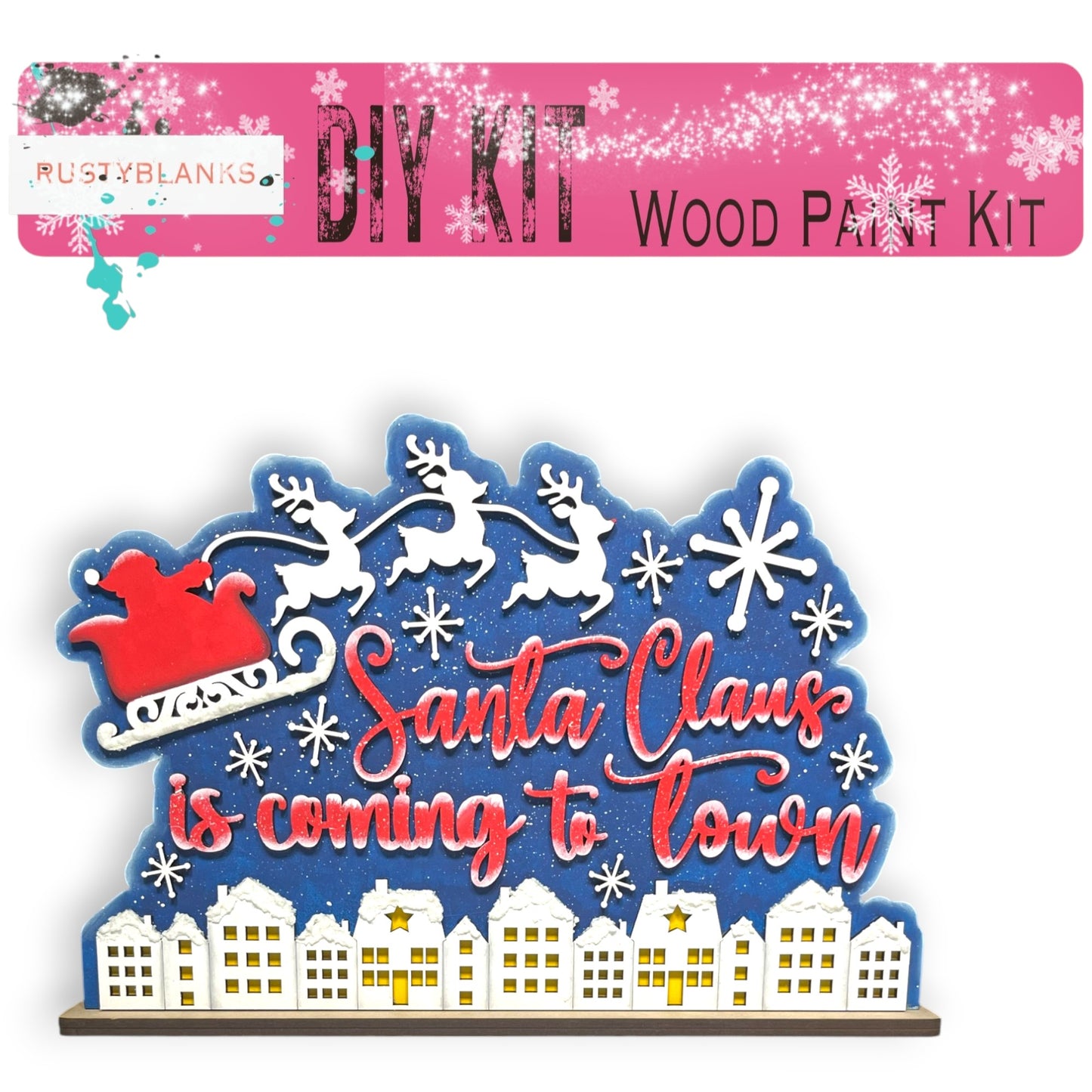 a santa clause is coming to town sign