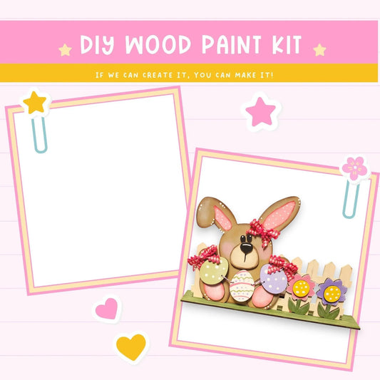 a card with a picture of a bunny holding a basket of easter eggs