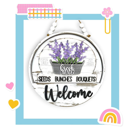 a sign that says seeds, bunnies, bouquets, welcome